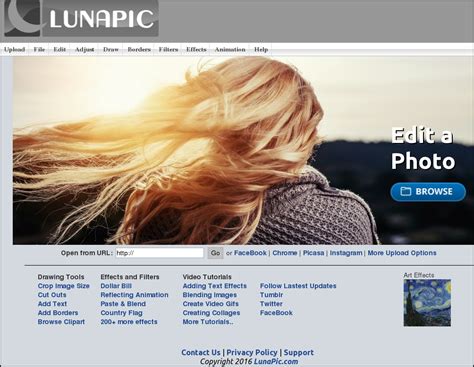 lunapic photo editor|online photoshop editor free.